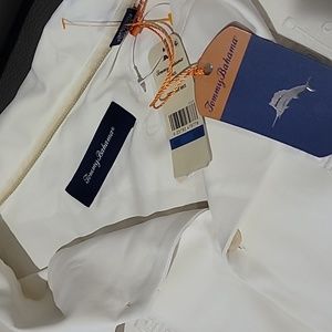 Tommy Bahama Silk cream color shirt size XL new w/tags